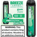 Breeze Pro Zero Nicotine 2000 Puffs