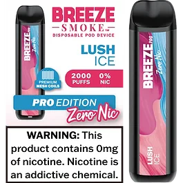 Breeze Pro Zero Nicotine 2000 Puffs